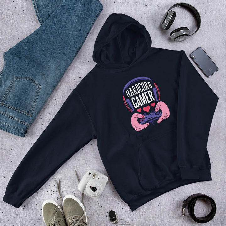 Hardcore Gamer Unisex Hooded Sweatshirt