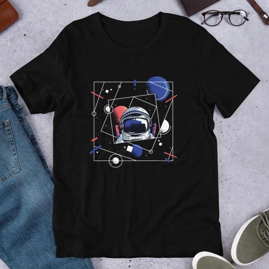 Abstract Astronaut Half Sleeve T-Shirt