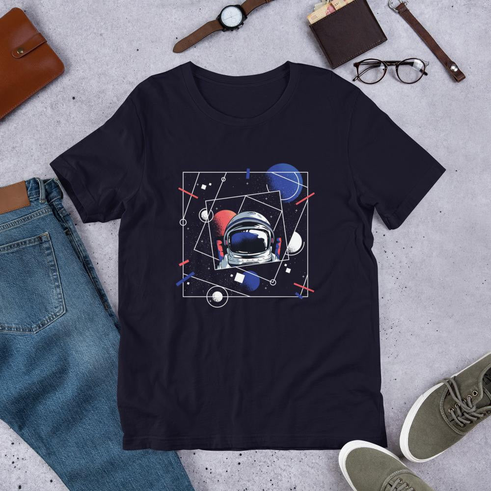 Abstract Astronaut Half Sleeve T-Shirt