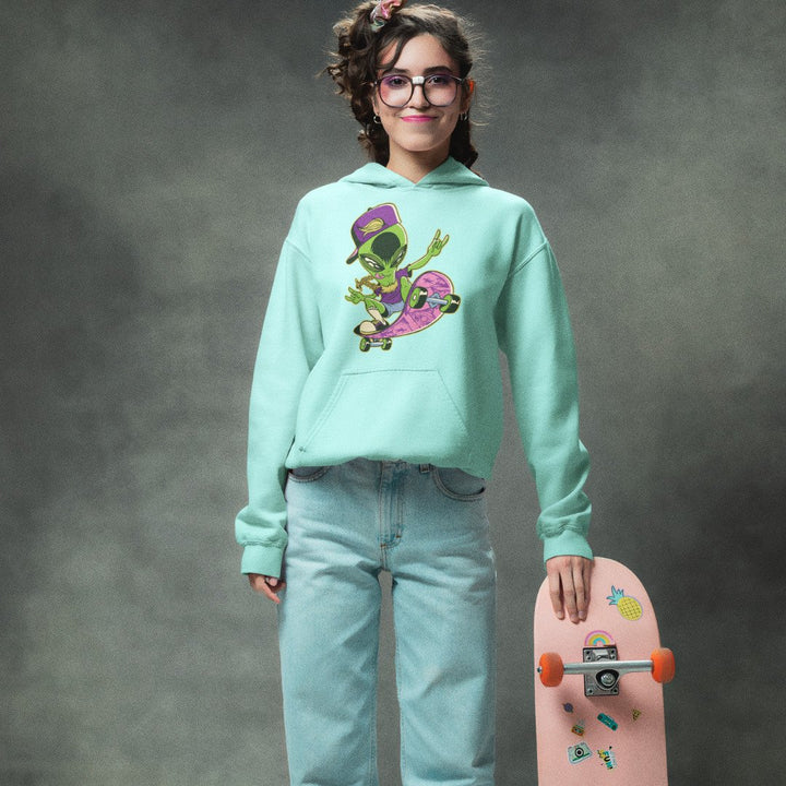 Alien Skater Unisex Hooded Sweatshirt