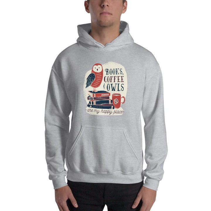 Books, Coffee & Owls unisex Hooded Sweashirt