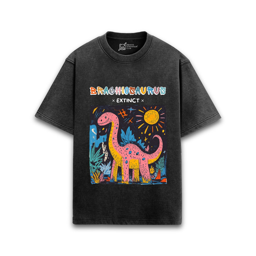 Brachiosaurus Acid Wash Oversized T-Shirt #AncientArchives