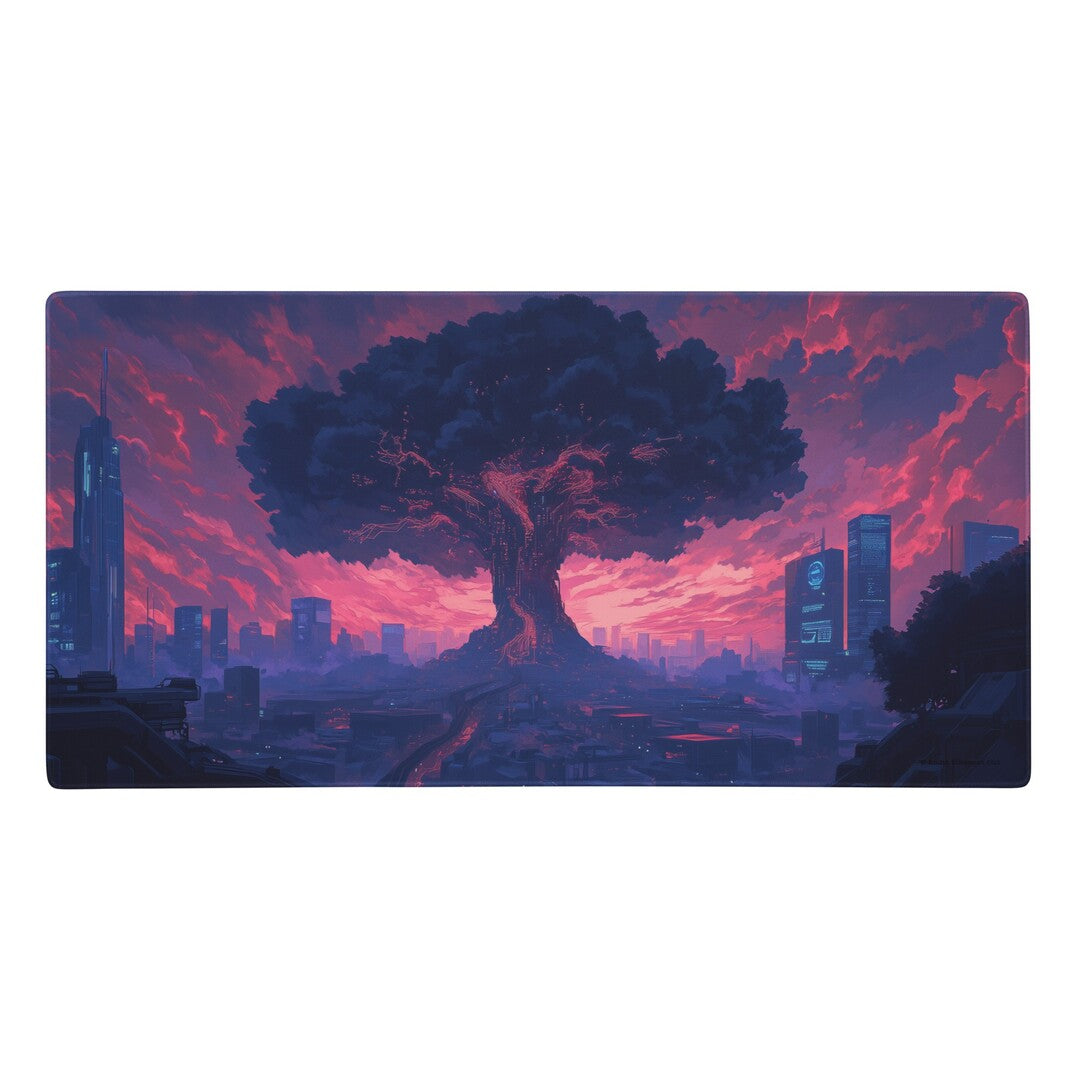 Cybernetic Cityscape Deskmat