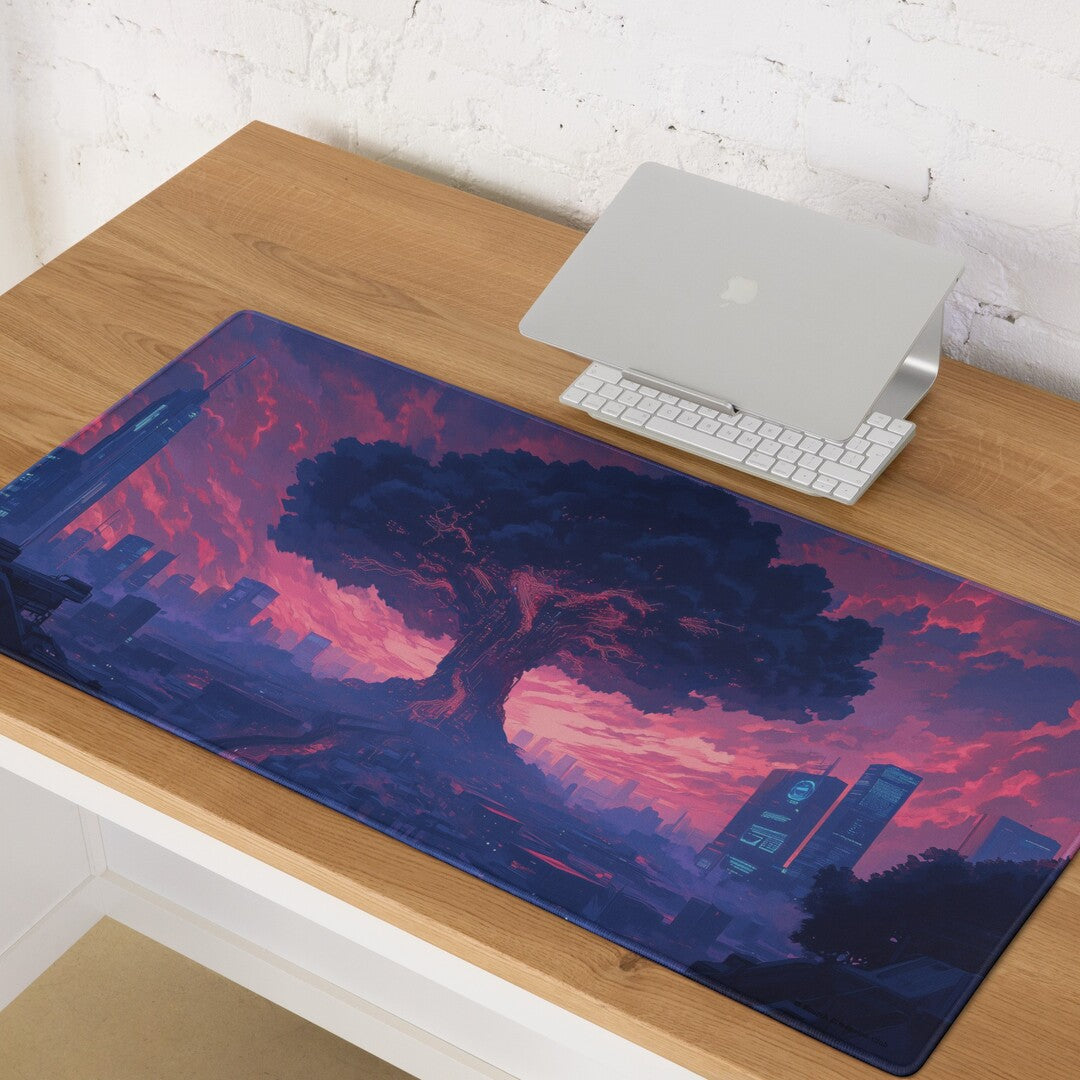 Cybernetic Cityscape Deskmat