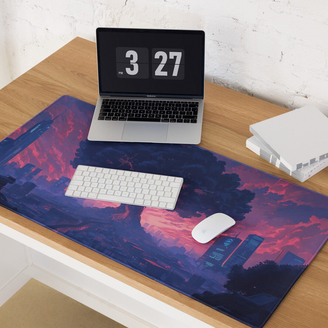 Cybernetic Cityscape Deskmat