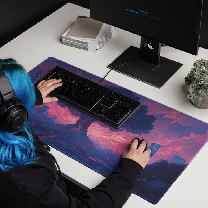 Cybernetic Cityscape Deskmat