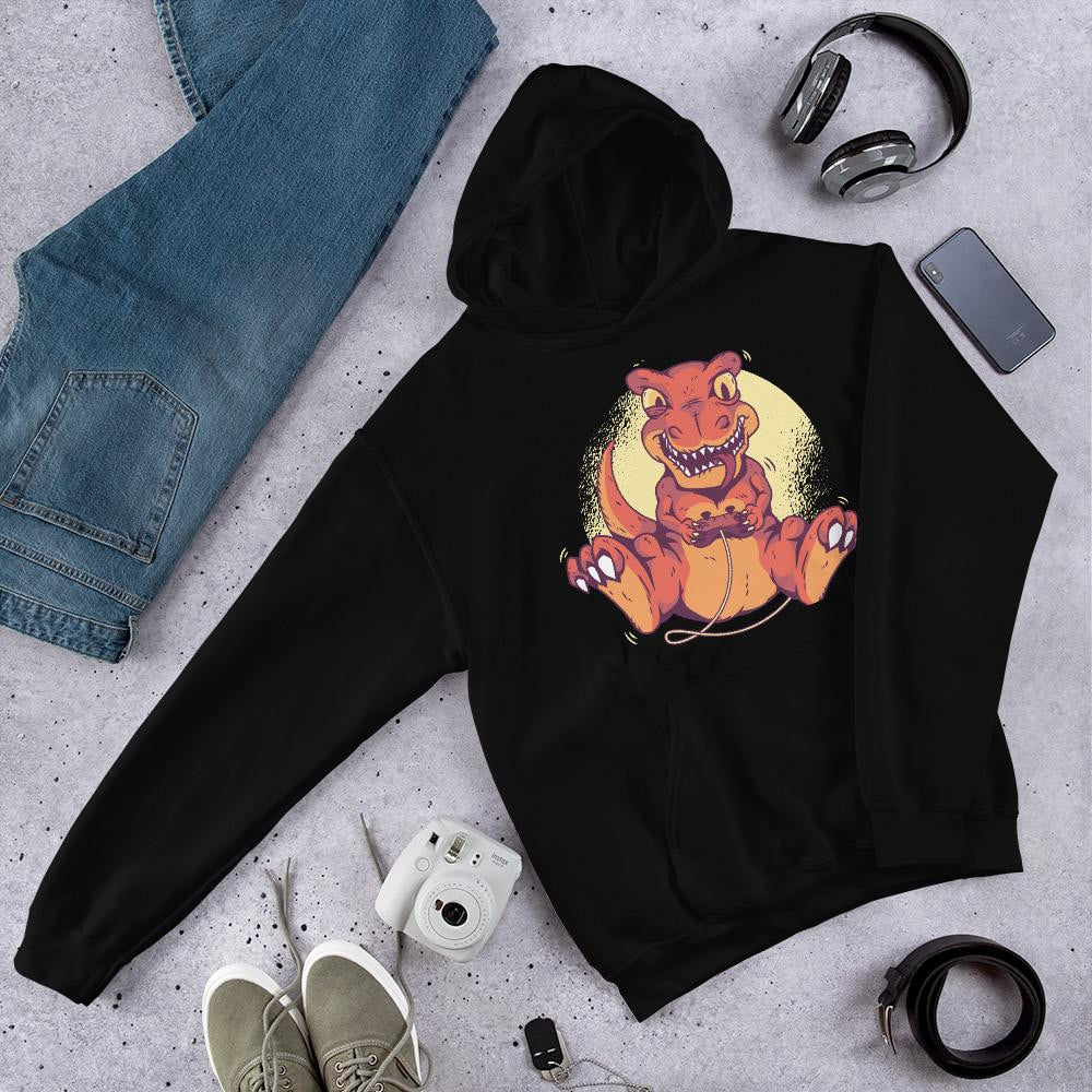 Gaming Dino Unisex Hooded Sweatshirt