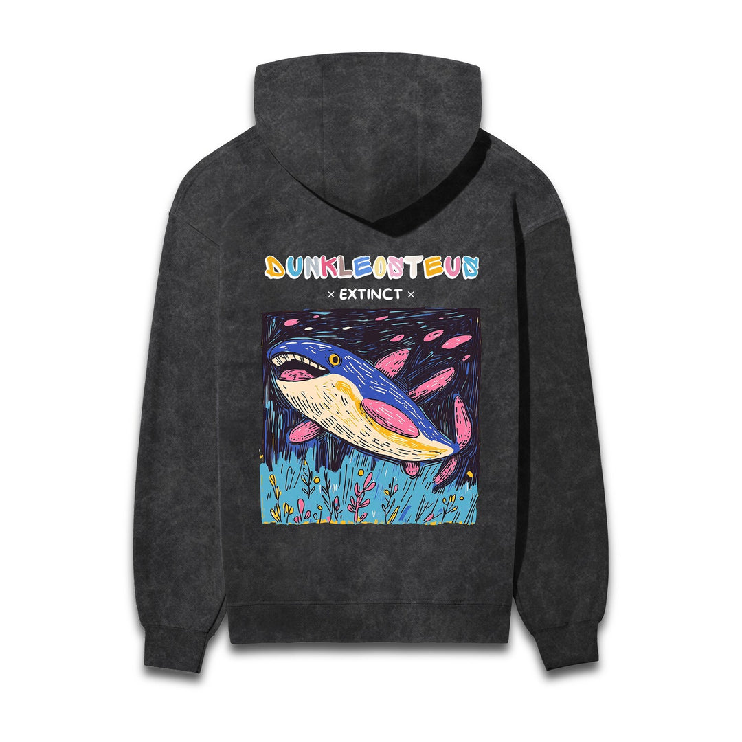 Dunkleosteus Acid Wash Hooded Sweatshirts #AncientArchives