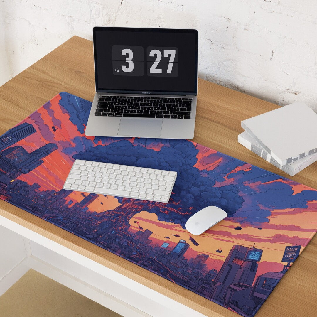 Futuristic Megacity Deskmat