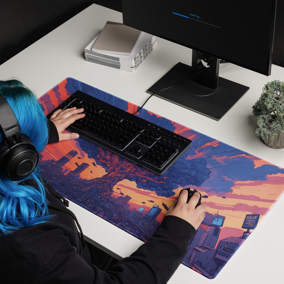 Futuristic Megacity Deskmat