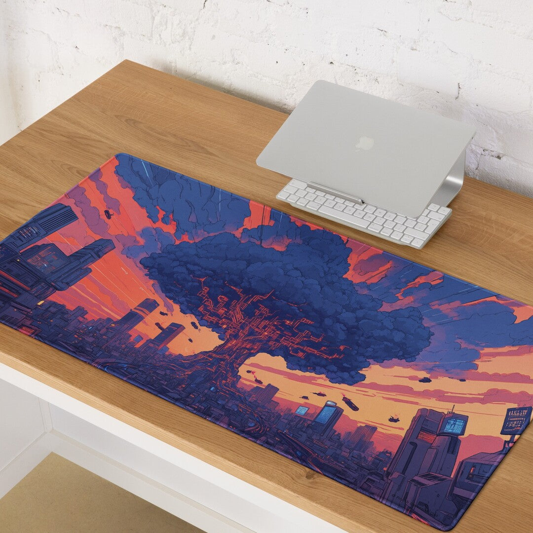Futuristic Megacity Deskmat