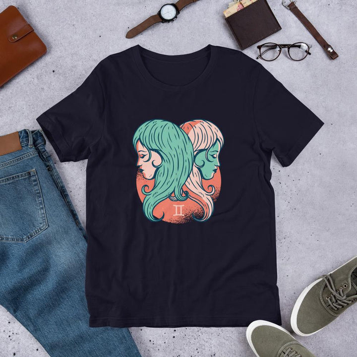 Gemini Zodiac Half Sleeve T-Shirt