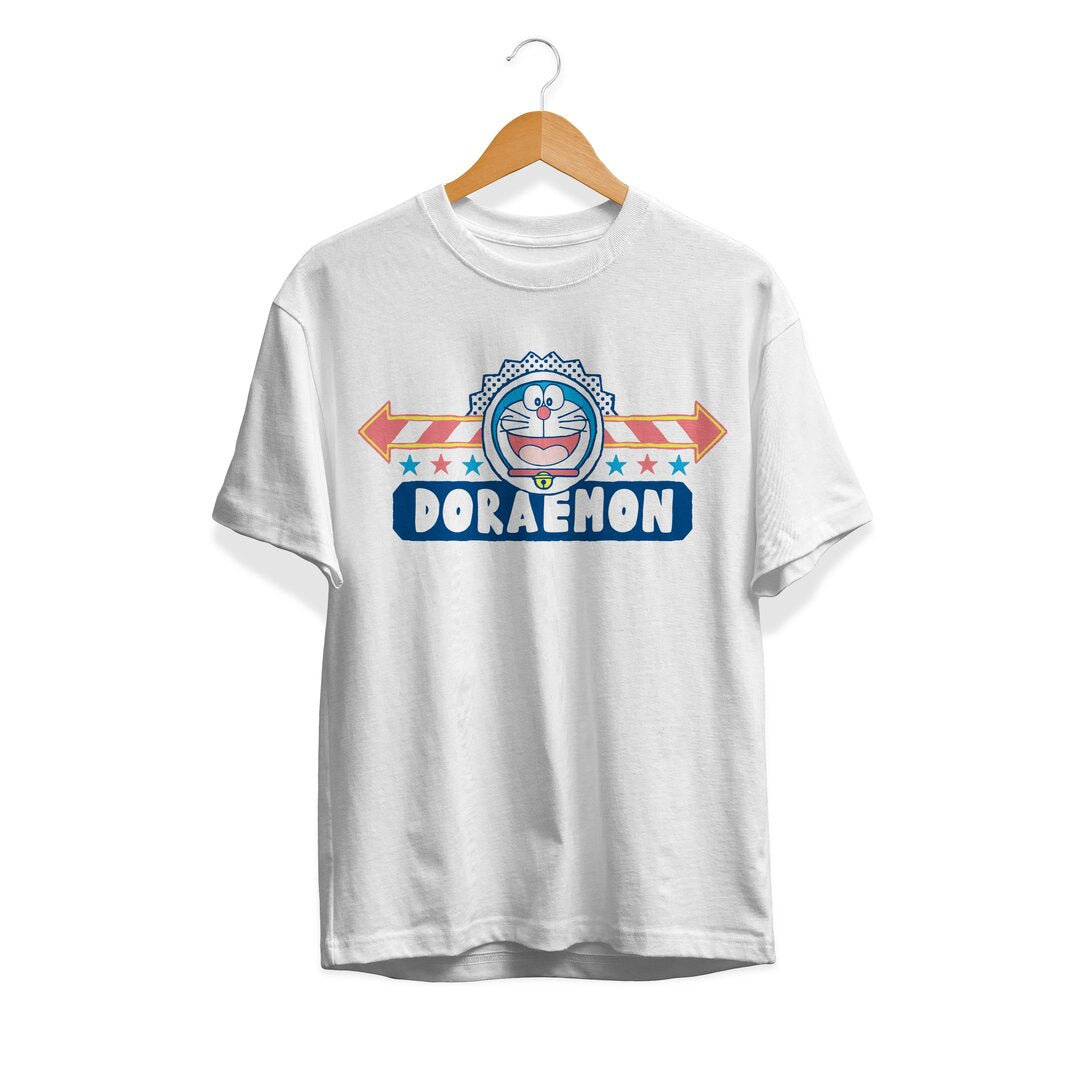 Happy Face Unisex Half Sleeve T-Shirt #Doraemon
