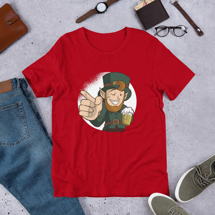 Winking Leprechaun Half Sleeve T-Shirt