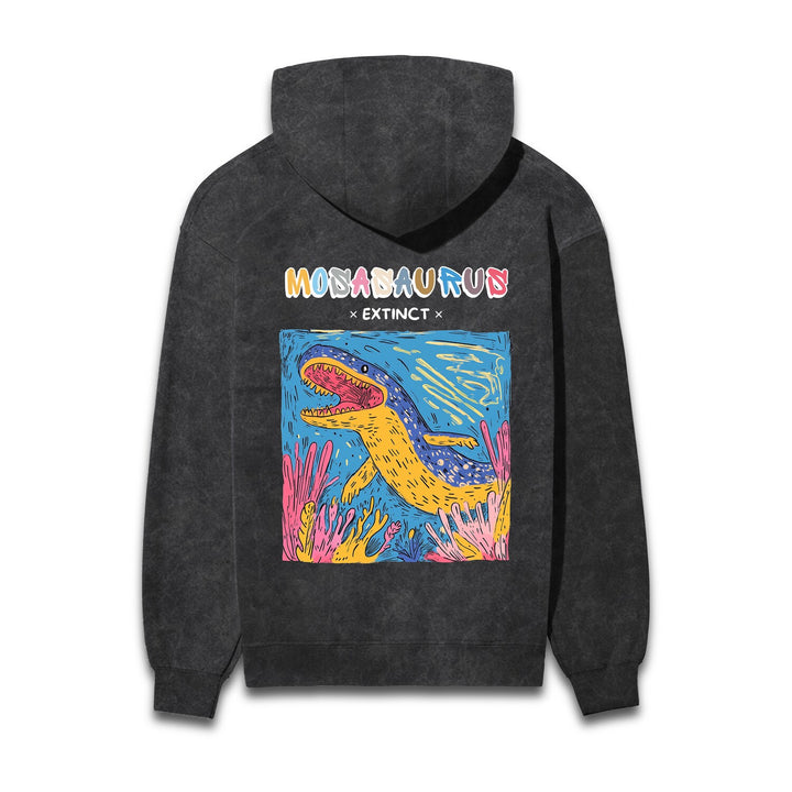 Mosasaurus Acid Wash Hooded Sweatshirts #AncientArchives