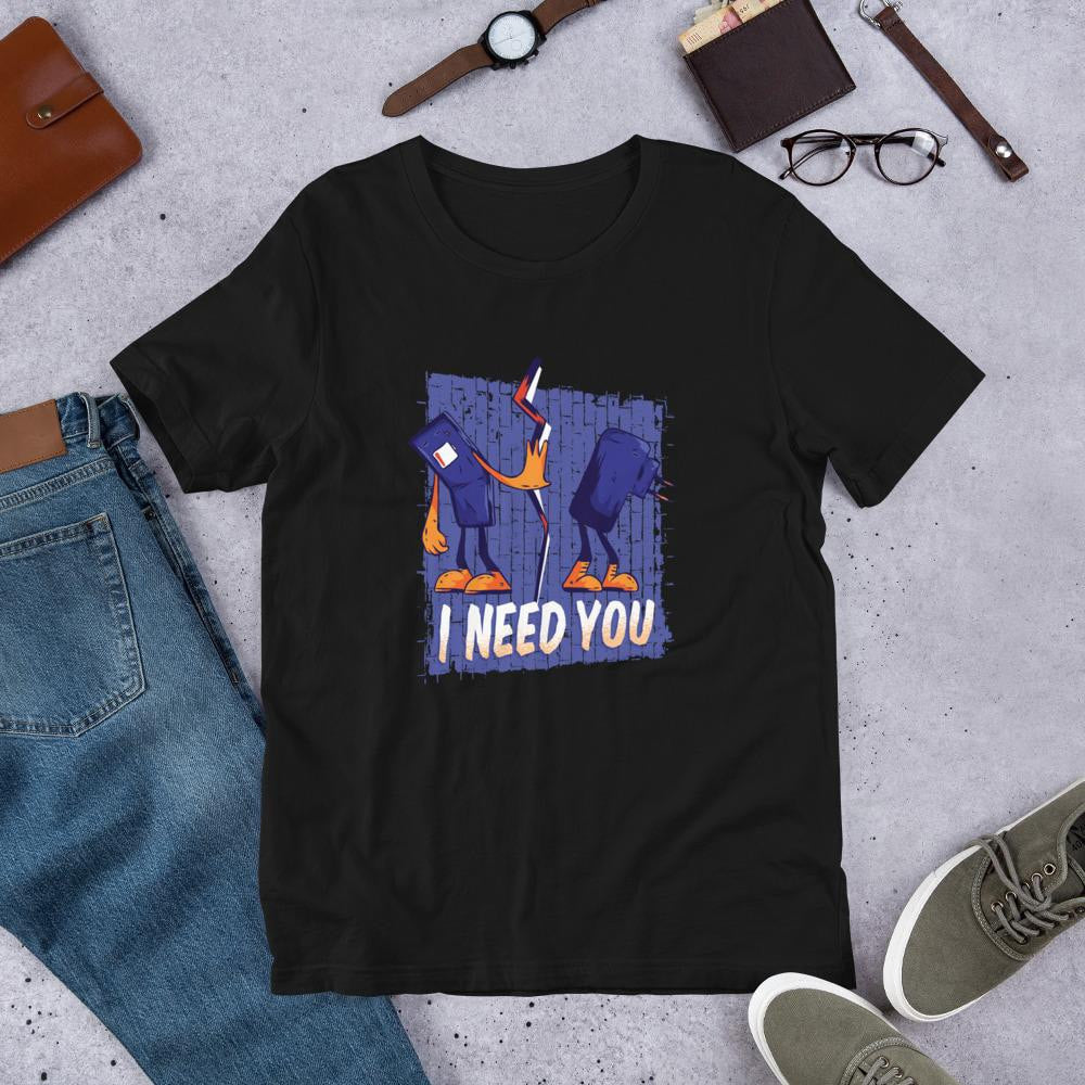 Phone & Charger Half Sleeve T-Shirt