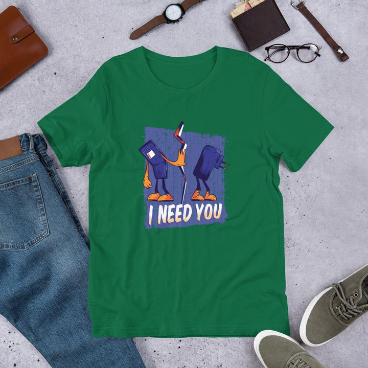 Phone & Charger Half Sleeve T-Shirt