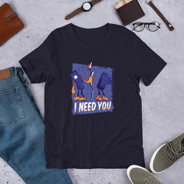 Phone & Charger Half Sleeve T-Shirt