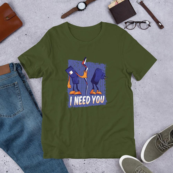Phone & Charger Half Sleeve T-Shirt