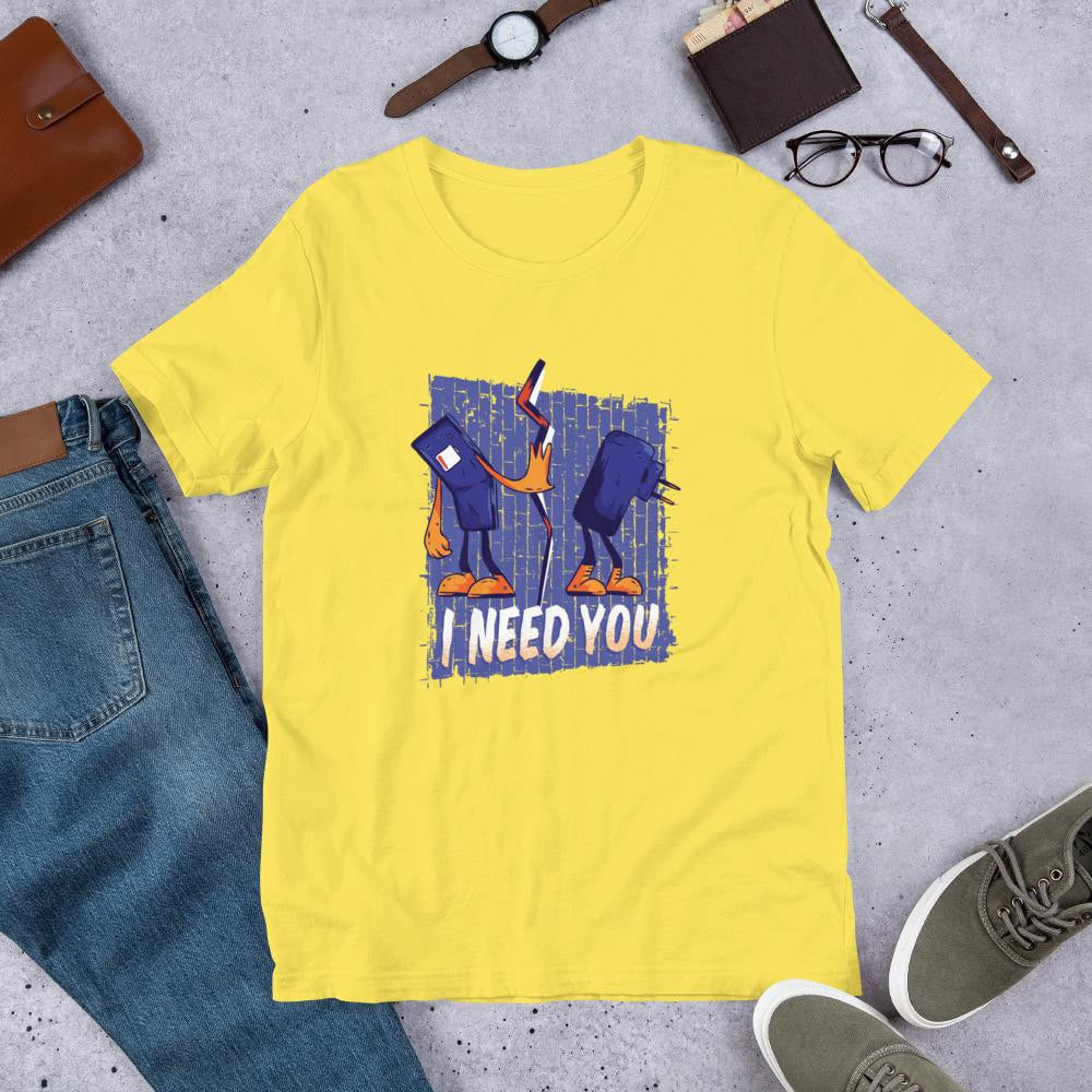 Phone & Charger Half Sleeve T-Shirt