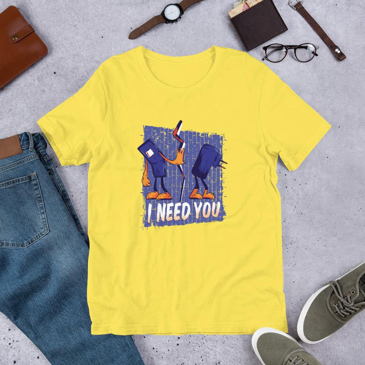 Phone & Charger Half Sleeve T-Shirt