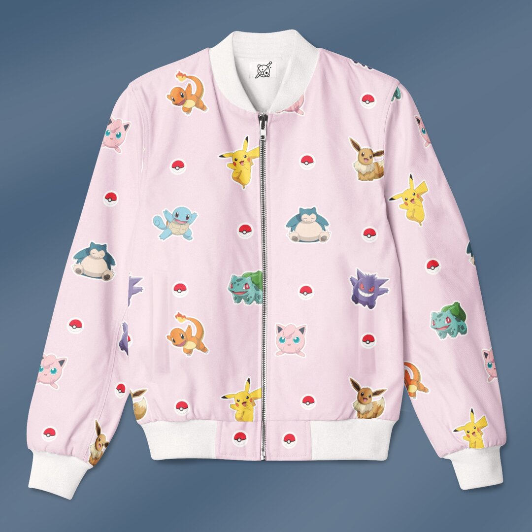 Pokemon Pattern Bomber Jacket
