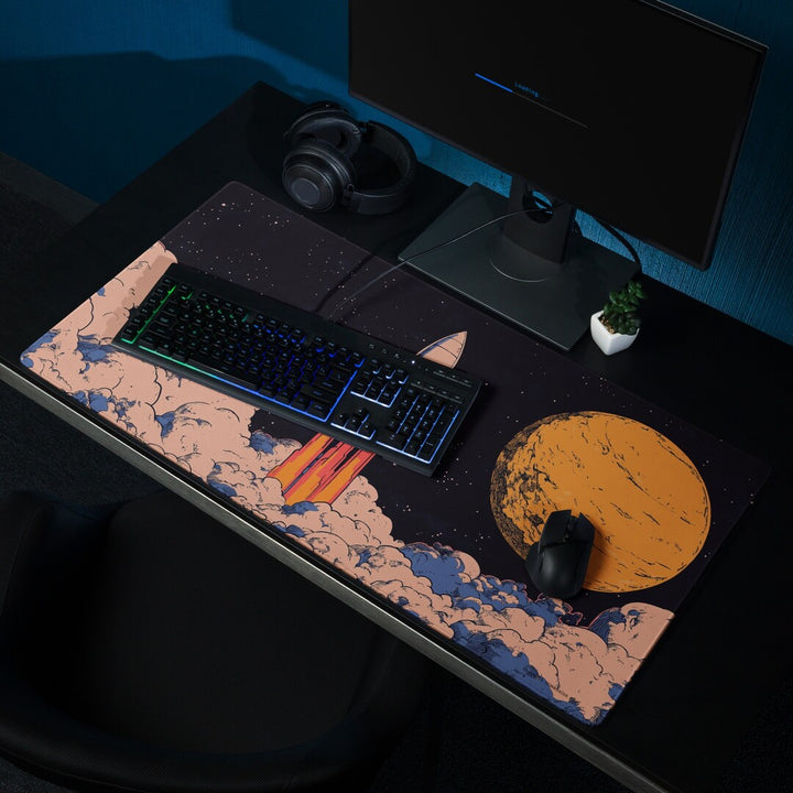Retro Sci-Fi Waves Deskmat