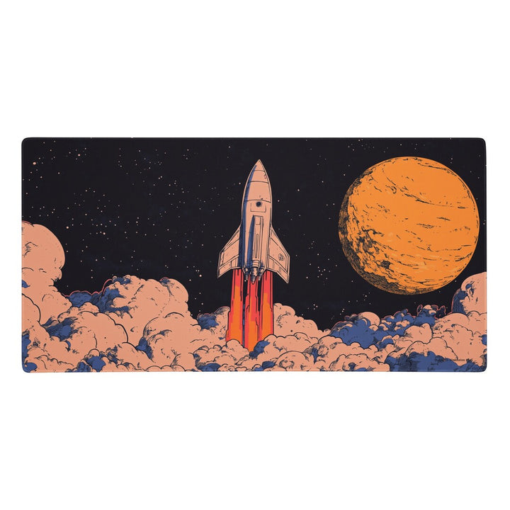 Retro Sci-Fi Waves Deskmat