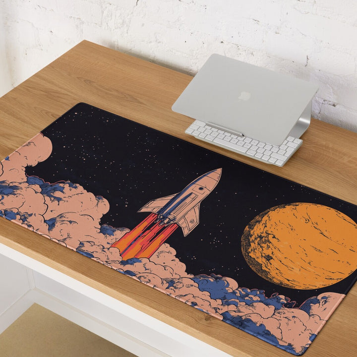 Retro Sci-Fi Waves Deskmat