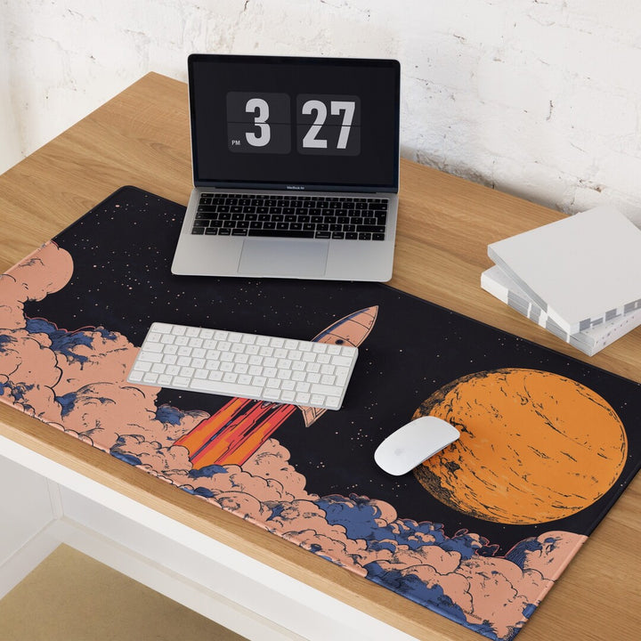 Retro Sci-Fi Waves Deskmat