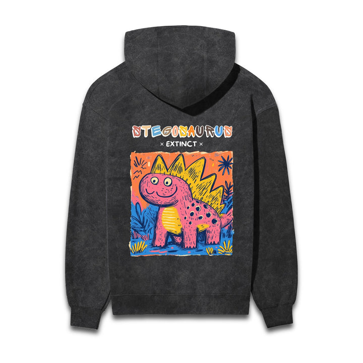 Stegosaurus Acid Wash Hooded Sweatshirts #AncientArchives