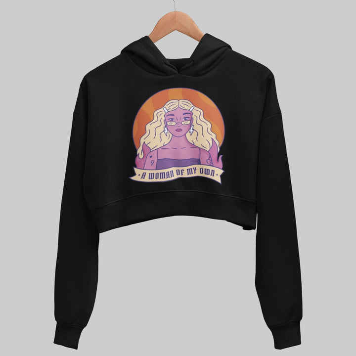 Strong Woman Crop Hoodie