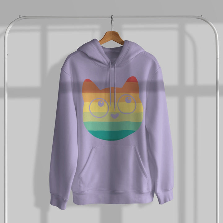 Cute Retro Cat Unisex Heavyweight Oversized Hooded Sweatshirt
