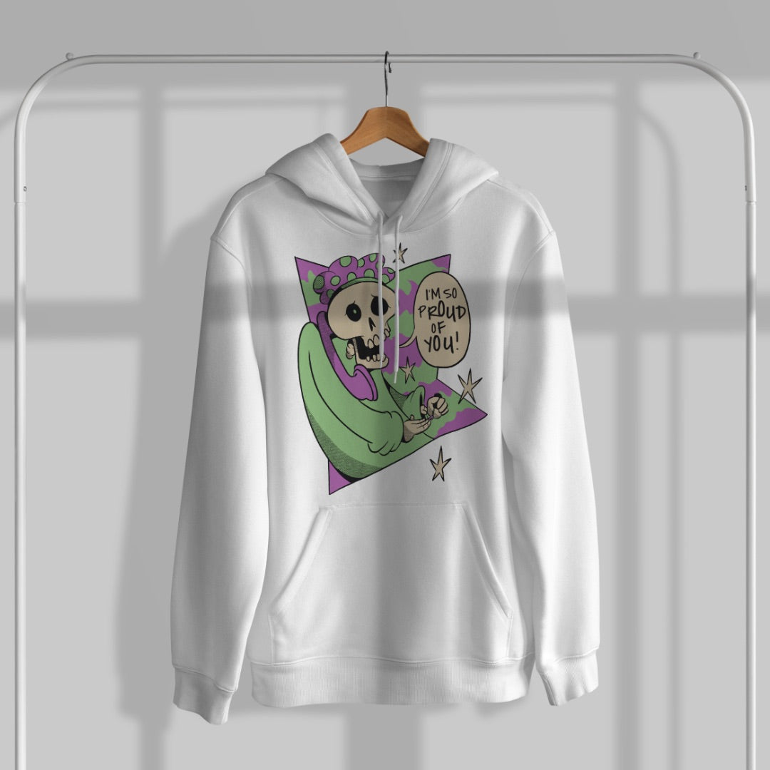 Proud Skeleton Unisex Heavyweight Oversized Hooded Sweatshirt
