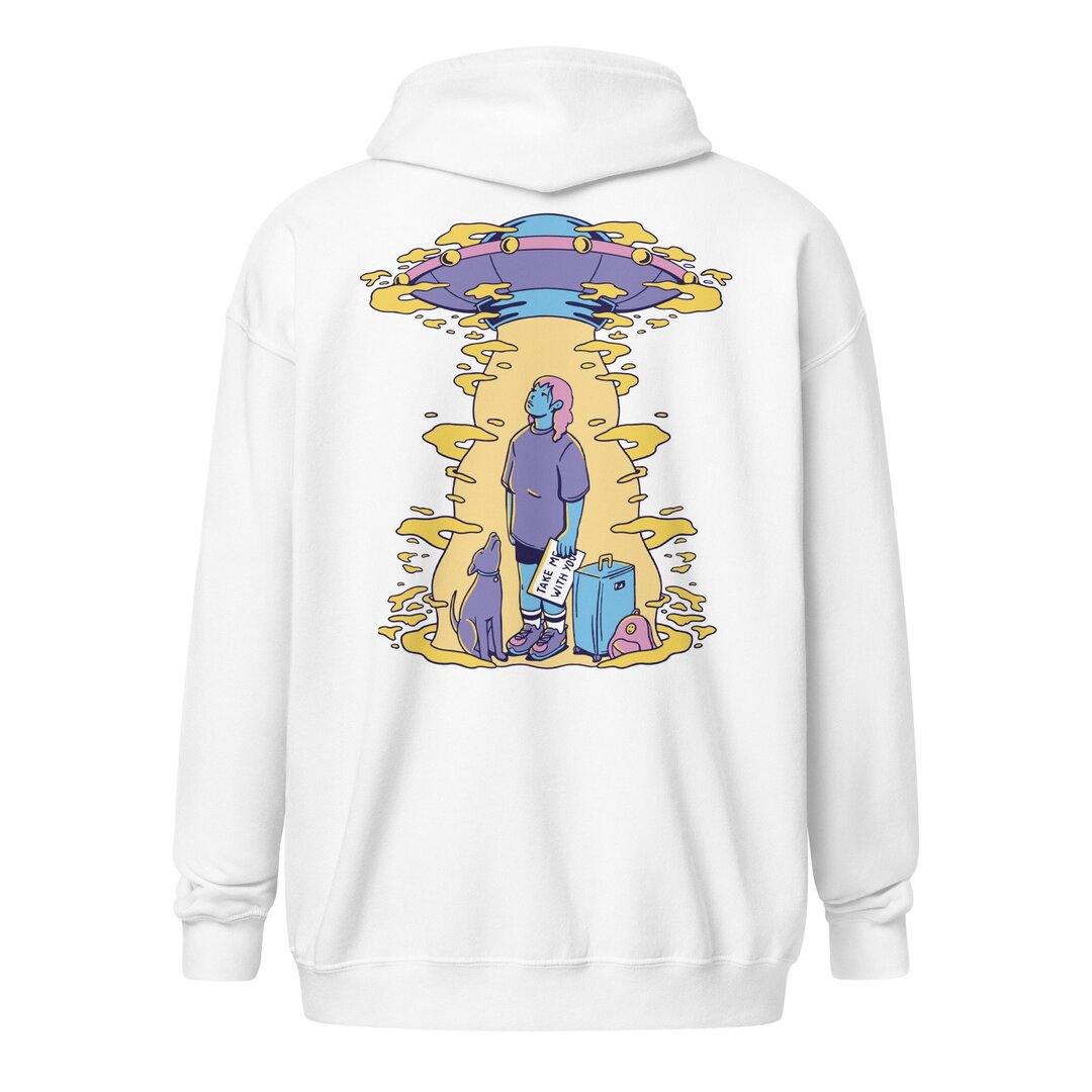 Take Me With You Unisex Heavyweight Zip Hoodie