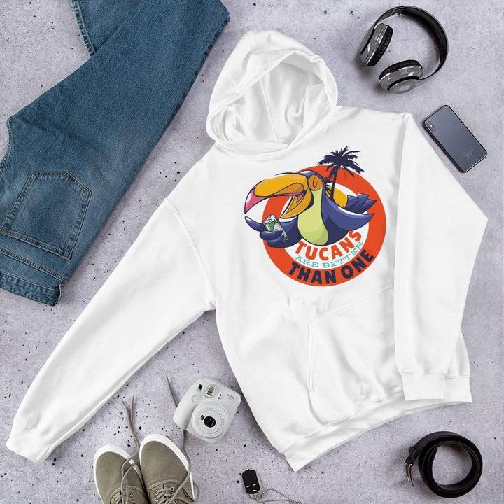 Tucan Drinking Beer Unisex Hooded Sweatshirt