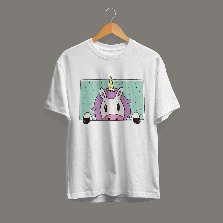 Unicorn Window Half-Sleeve T-Shirt