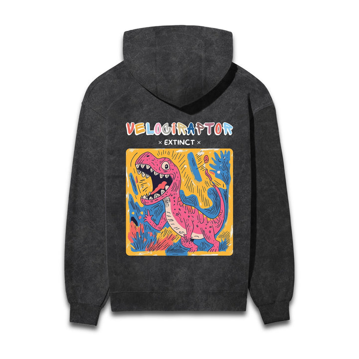 Velociraptor Acid Wash Hooded Sweatshirts #AncientArchives