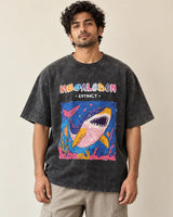 Megalodon Acid Wash Oversized T-Shirt #AncientArchives
