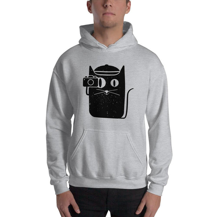 Cat and Camera Unisex Hooded Sweatshirt