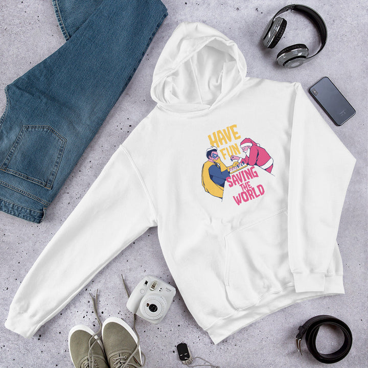 Superhero V Santa Unisex Hooded Sweatshirt