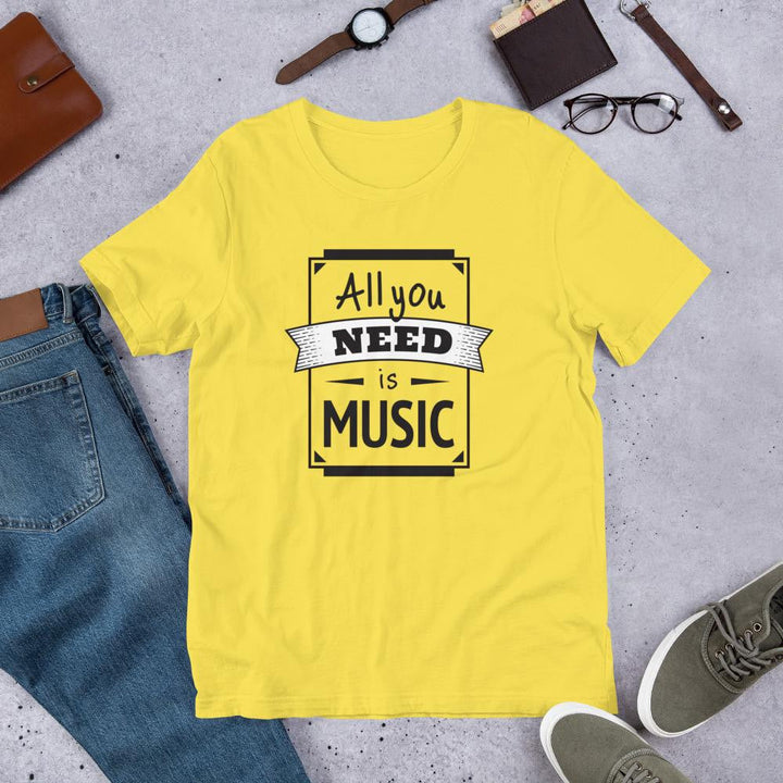 All You Need Is Music Half Sleeve T-Shirt
