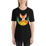Geometric Fox Half Sleeve T-Shirt