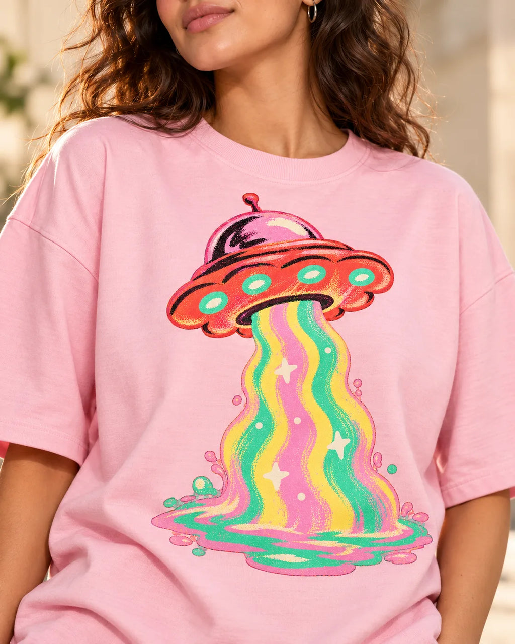 Strawberry Signal Oversized French Terry T-Shirt #StrangeSignals