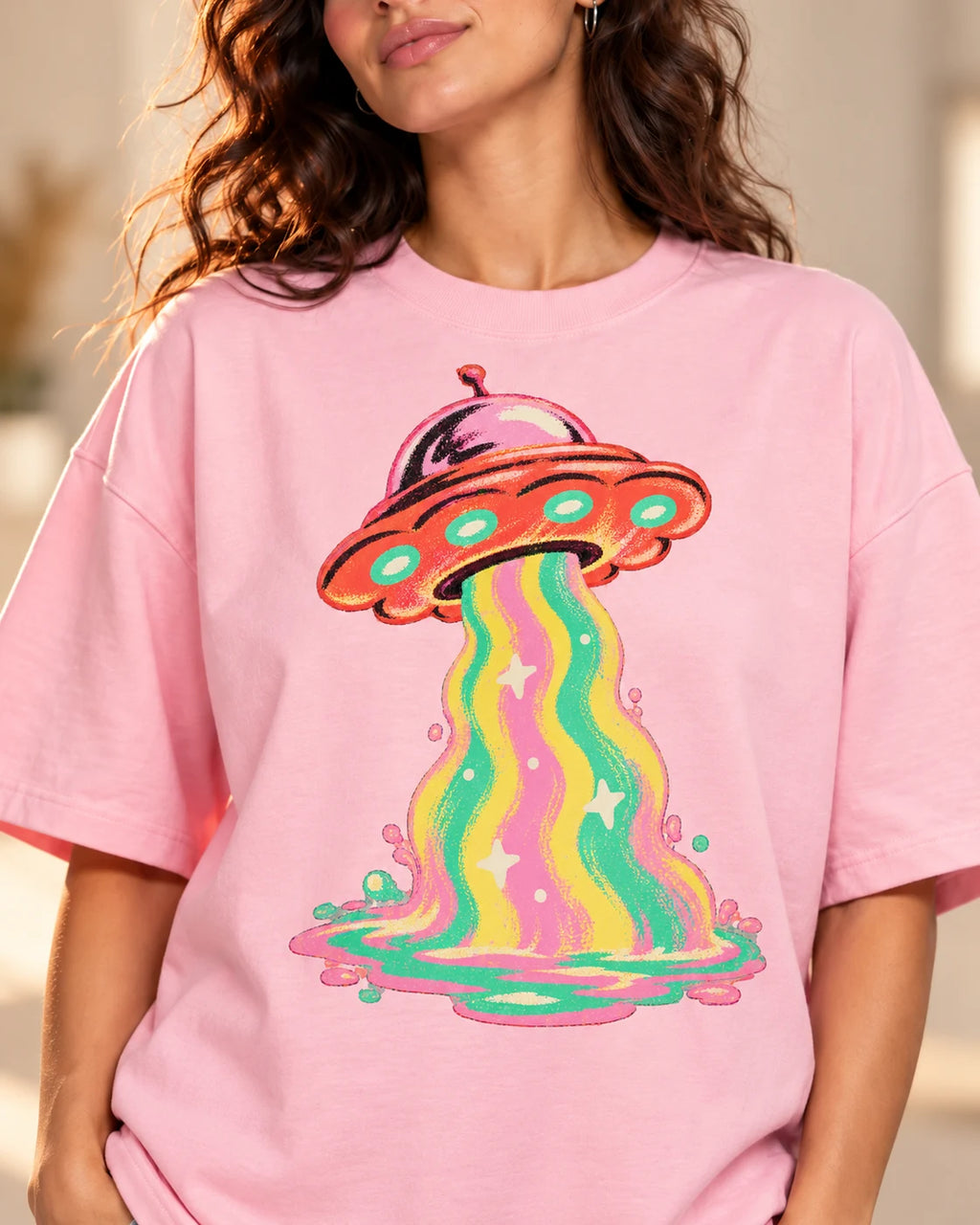 Strawberry Signal Oversized French Terry T-Shirt #StrangeSignals