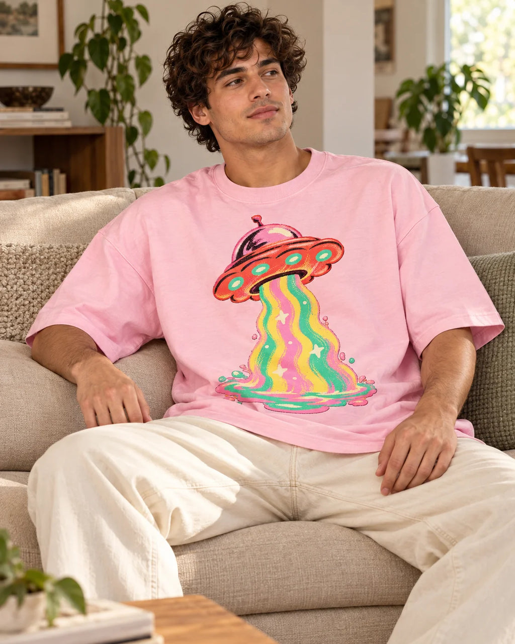 Strawberry Signal Oversized French Terry T-Shirt #StrangeSignals