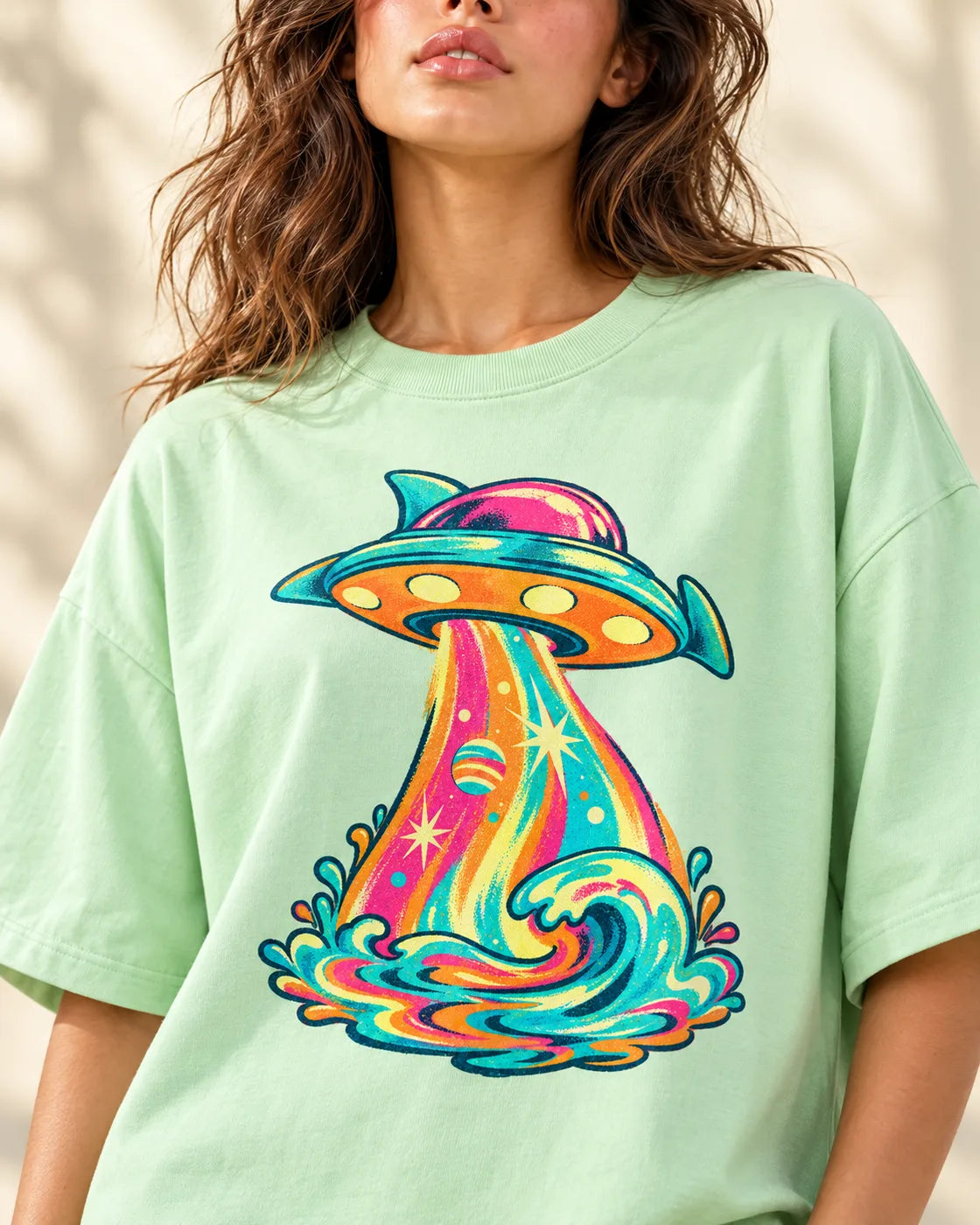 Tropical Transmission Oversized French Terry T-Shirt #StrangeSignals