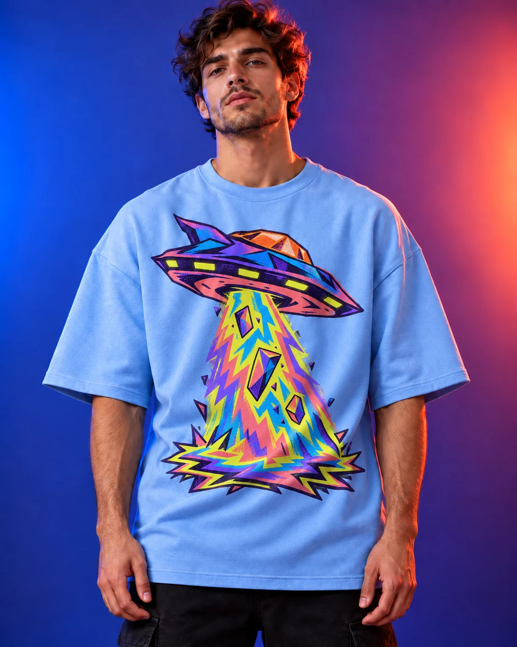 French terry oversized t-shirt with Arcade Anomaly print
