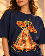 Solar Bloom Oversized French Terry T-Shirt #StrangeSignals