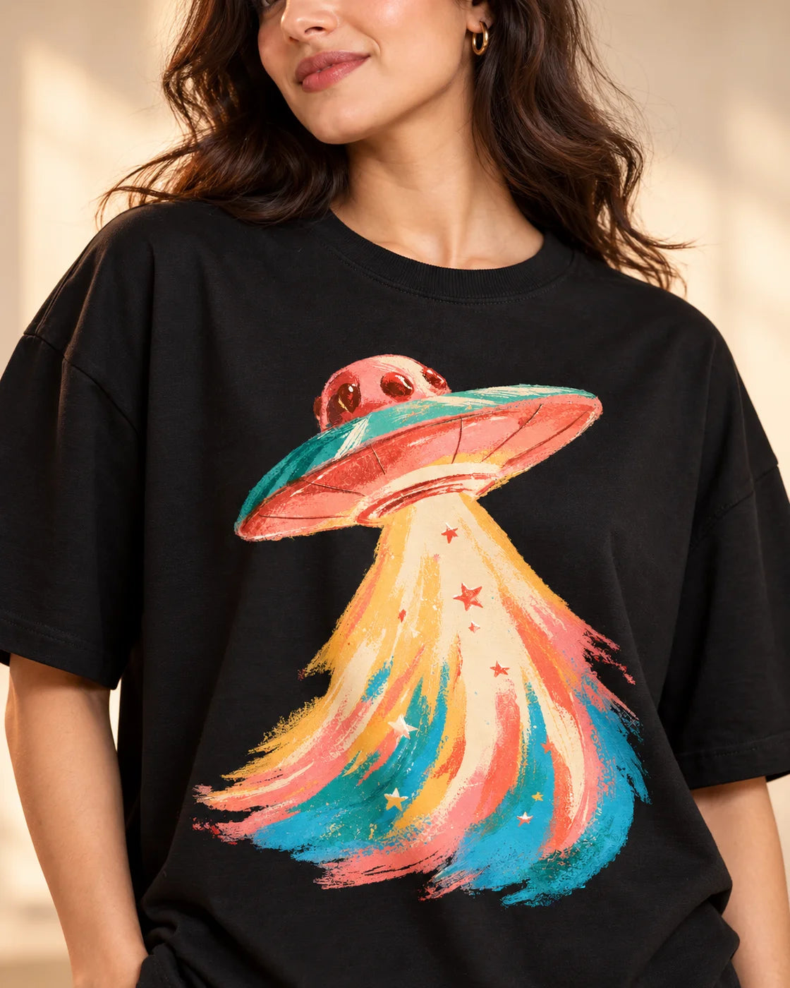 Peach Mirage Oversized French Terry T-Shirt #StrangeSignals